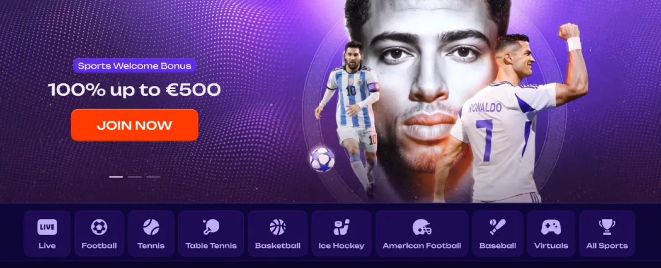 Bonus di benvenuto sportivo con calciatori e offerta fino a 500 euro